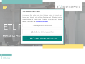 'etl-rechtsanwaelte.de' screenshot