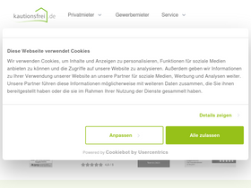 'kautionsfrei.de' screenshot