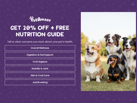 PetAmaze homepage screenshot