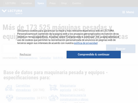 'lectura-specs.es' screenshot