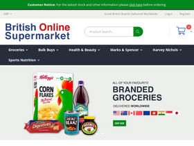 'britishonlinesupermarket.com' screenshot