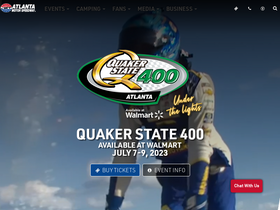 'atlantamotorspeedway.com' screenshot