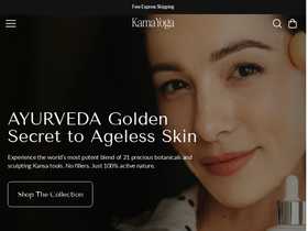 Kamayogaskincare homepage screenshot