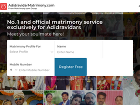 'adidravidarmatrimony.com' screenshot