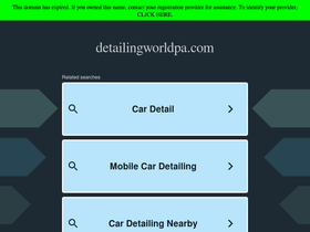 detailingworldpa.com homepage screenshot