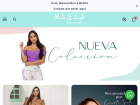 mentamoda.co homepage screenshot