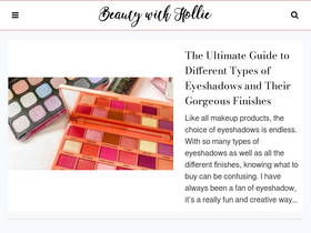 'beautywithhollie.com' screenshot