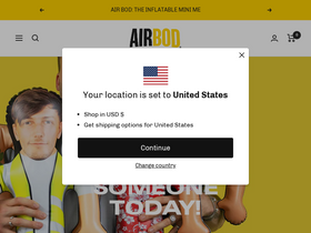 Air Bod homepage screenshot
