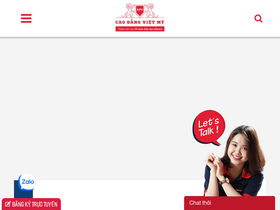 'caodangvietmy.edu.vn' screenshot