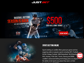 'justbet.co' screenshot