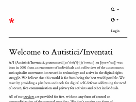 'autistici.org' screenshot