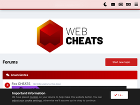 'webcheats.com.br' screenshot