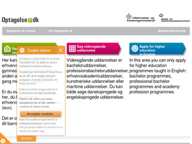 'optagelse.dk' screenshot