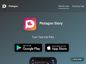 'plotagon.com' screenshot