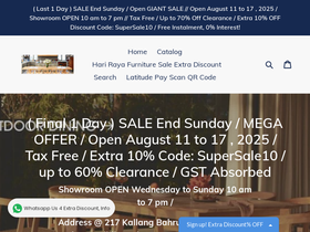 1outdoorfurniture.com homepage screenshot
