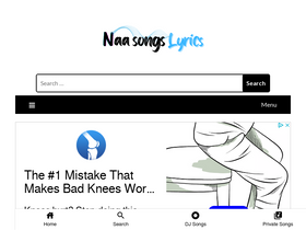 'naasongslyrics.com' screenshot