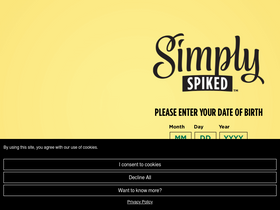 'drinksimplyspiked.com' screenshot