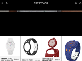 popstrapsshop.com homepage screenshot