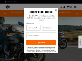 'harley-davidson.com' screenshot