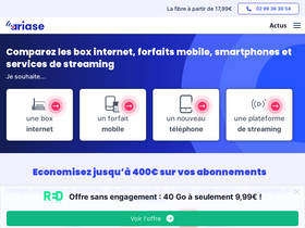 'ariase.com' screenshot