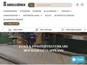 Sorseledörren homepage screenshot