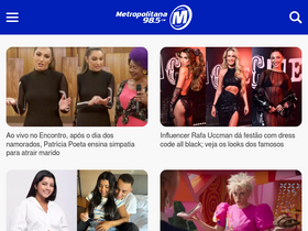 'metropolitanafm.com.br' screenshot
