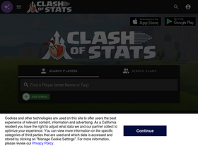 'clashofstats.com' screenshot