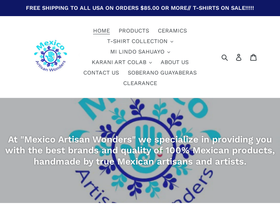 mexicoartisanwonders.com homepage screenshot