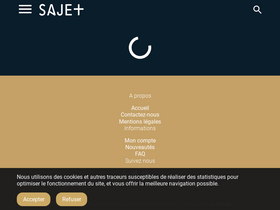 'sajeplus.fr' screenshot