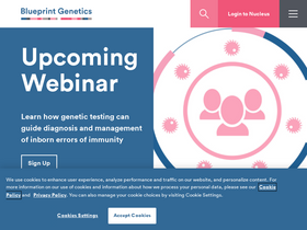 'blueprintgenetics.com' screenshot