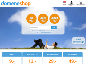 'domeneshop.no' screenshot