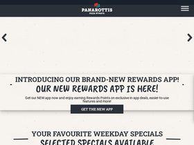 'panarottis.com' screenshot