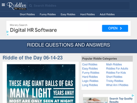 'riddlesandanswers.com' screenshot
