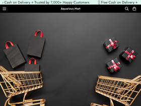 Aquarious Mart homepage screenshot