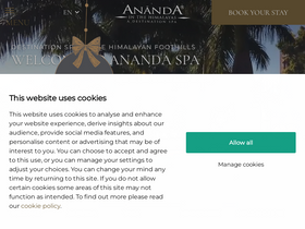 'anandaspa.com' screenshot