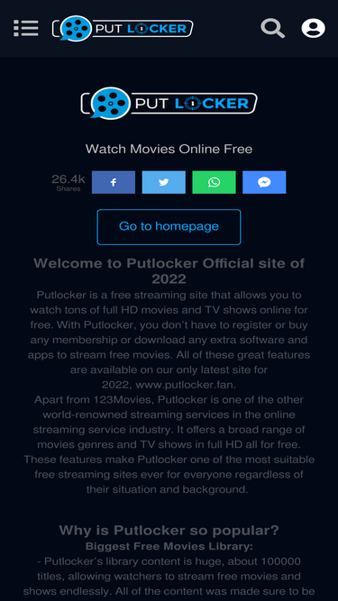 Putlocker hot sale official site