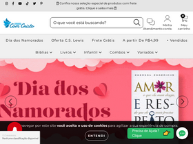 'livrariacomcristo.com.br' screenshot