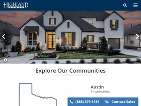 'highlandhomes.com' screenshot