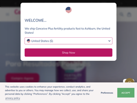 CONCEIVE PLUS - Fertility Supplements homepage screenshot