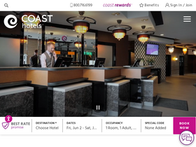 'coasthotels.com' screenshot