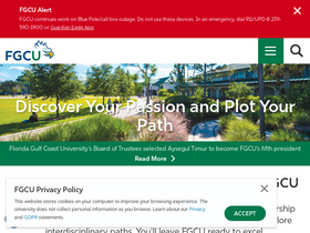 'fgcu.edu' screenshot