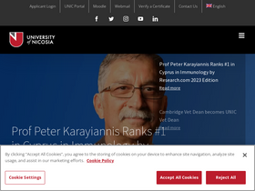 'unic.ac.cy' screenshot