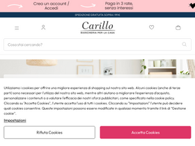 'carillobiancheria.it' screenshot