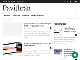 'pavithran.net' screenshot
