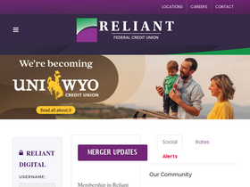 'reliantfcu.com' screenshot