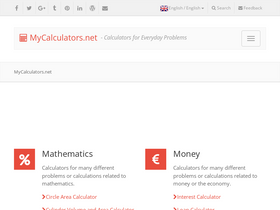 'mycalculators.net' screenshot