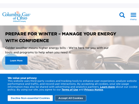 'columbiagasohio.com' screenshot