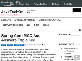 'javatechonline.com' screenshot