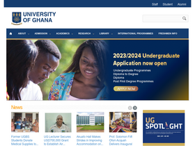 'library.ug.edu.gh' screenshot