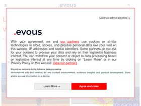'evous.fr' screenshot